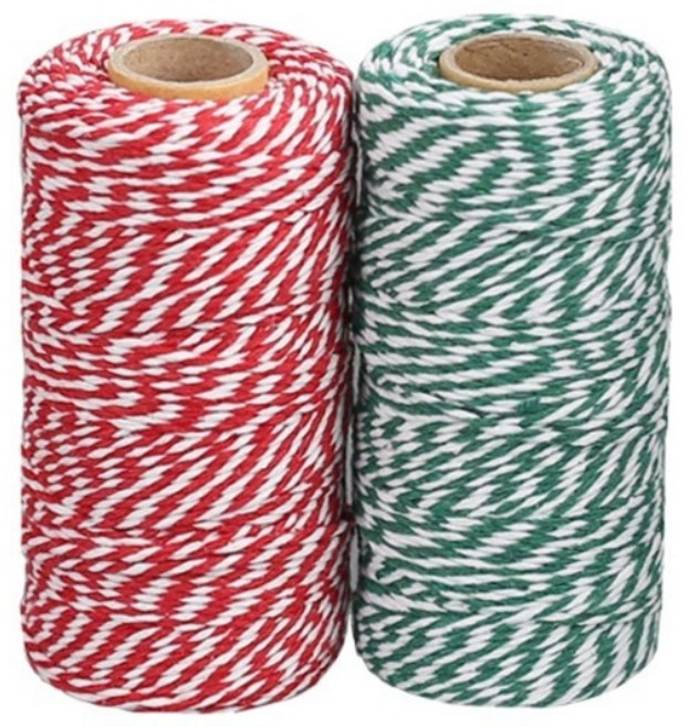 [모핸] 트와인끈 2종 세트, 레드+그린