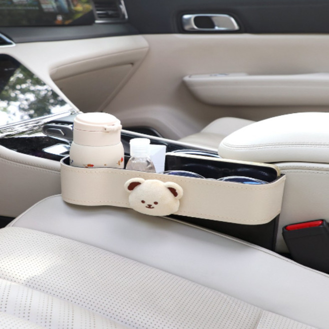 Bunny&kuma 차량용 사이드 틈새 포켓, 01 운전석, 1개