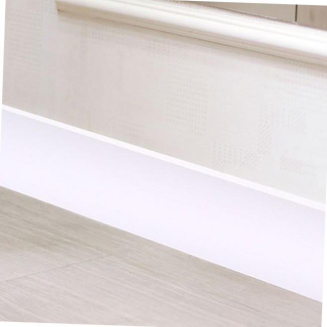 폭 8cm 단색 화이트 띠벽지 걸레받이 셀프 인테리어 방수 점착식 몰딩시트지 인테리어필름