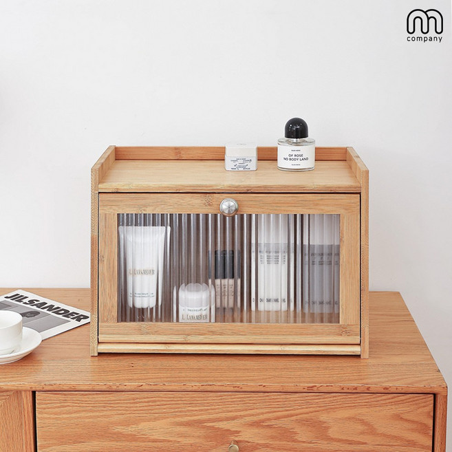 엠컴퍼니 완제품 다용도 화장품 수납함 보관함 정리함 보관 원목 수납 서랍식 선반 트레이 서랍장 정리대 수납장 미니 서랍 화장대 선반 악세사리 정리 탁상 소형 우드 Vm912, 1개