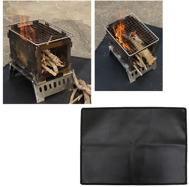 캠핑 방염포 M 방열시트 난연매트 석쇠 불멍 백패킹 jja*373fL, 1개