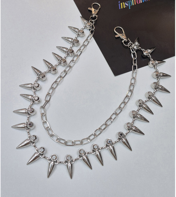 레몬트리55원뿔레이어드 힙합 남성 두줄 바지고리체인*기프트박스