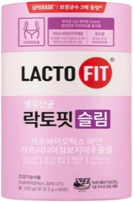 종근당 락토핏 슬림 60개입 1개, 2g, 60개