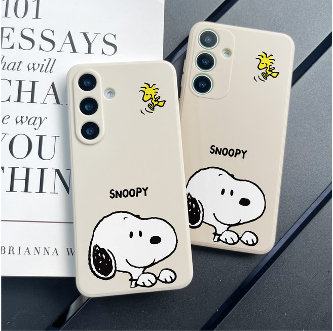 스누피 숨바꼭질 갤럭시 A 폰케이스 갤럭시 S 폰케이스크림화이트