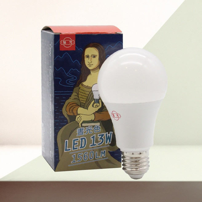旭光 LED 13W 燈泡 燈泡色 E27 1560流明, 晝光色/白光, 1個
