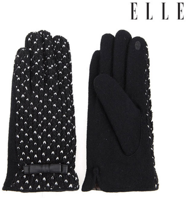 엘르(여)보니도트콤비(블랙) [순모]_ELW16004BK(블랙)_손등폭9CM(케이스 동봉 되지 않습니다)