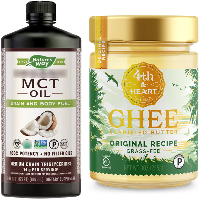 포쓰앤하트 기 버터 오리지널 레시피, 255g, 1개, Ghee Butter 255g + Organic MCT Oil 887 mL