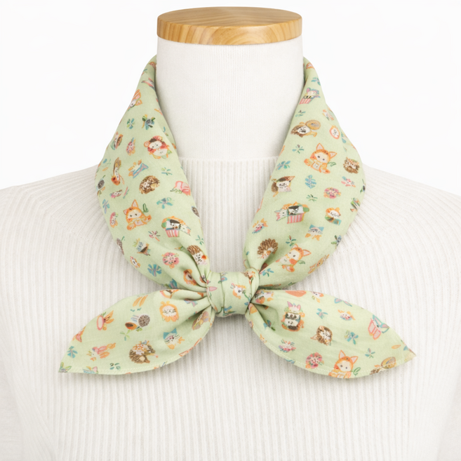 이코제이 국산 아사면 여성 목 손수건 1개