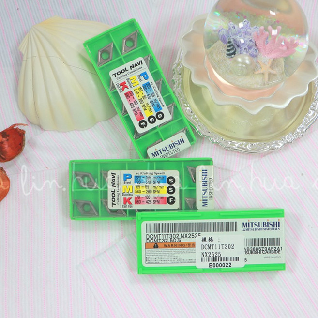 MITSUBISHI 三菱 DCMT11T302 NX2525 車刀片，精密金屬加工，高耐磨性，適用多種材料, 1個