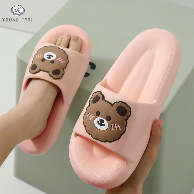 young Jedi 고급스러움 샌들 여성 여름 실내 가정용 샤워 미끄럼 방지 통굽 슬리퍼 남성 소프트 컴포트 슬리퍼 leh슬리퍼 고등학생슬리퍼 디스커버리버킷슬라이드 푹신한실내화