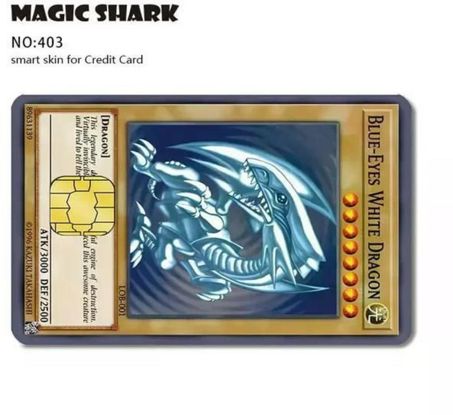 유희왕 삼환신 푸른눈의 백룡 교통 체크 은행 기후동행 카드 스티커 굿즈, N, 1개