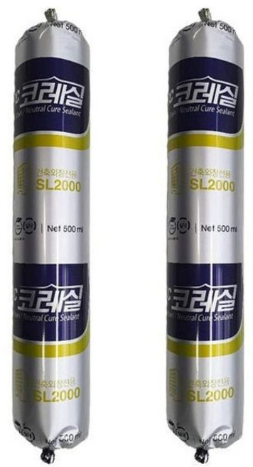 [KCC코레실] SL2000 비오염성 소세지실리콘 / 외장용 외부용 웨더씰 렉산, 흑색, 1개