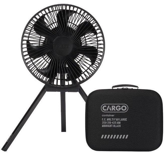 카고컨테이너 휴대용 선풍기 L 캠핑 타프팬 멀티팬 서큘레이터 무선 회전, 블랙