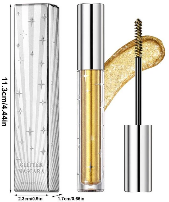 마스카라 글리터 속건성 오래 워터프루푸 컬링 두껍고 반짝이는 속눈썹 다이아몬드 아이 메이크업 3 가지 색상, 1개 - 쿠팡