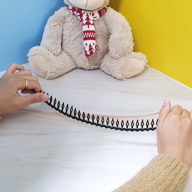 지그재그 머리띠 빗살 남자 여자