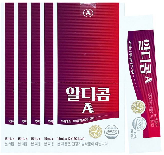 알디콤 숙취해소제 12개입, 180ml, 5개