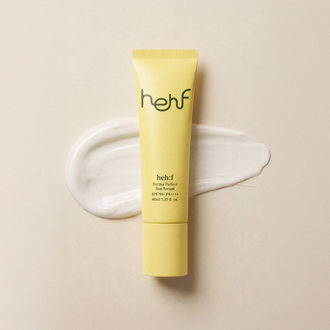 hehf 헤프 더마 퍼펙트 선세럼 SPF50+ PA++++ 백탁없는 수분 메이크업 민감성 선케어, 1개, 40ml
