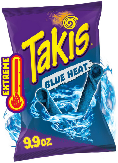 [미국 내수용]타키스 블루 히트 또띠아 칩스 280.7g Takis Rolled Blue Heat Tortilla Chips - 9.9oz, 1개