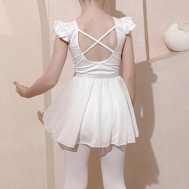 구빠방 아동 프릴 퓨어 베이직 긴팔 반팔 발레복