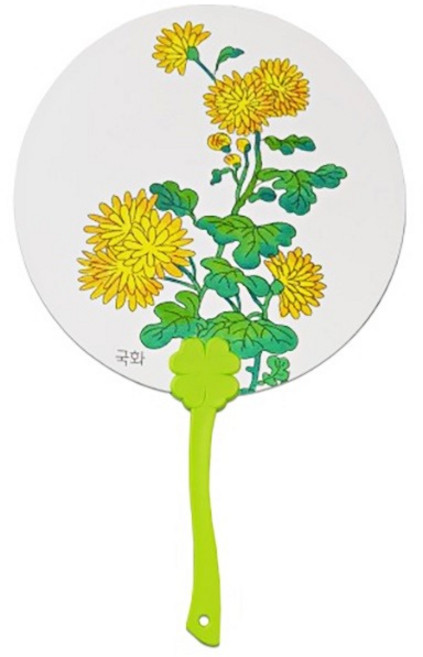 사군자민화부채만들기 국화