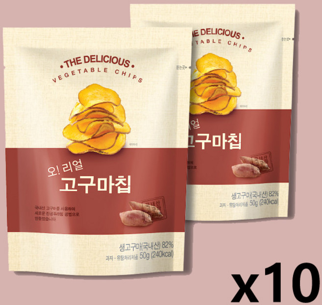 오! 리얼 고구마칩 (10봉), 50g, 10개