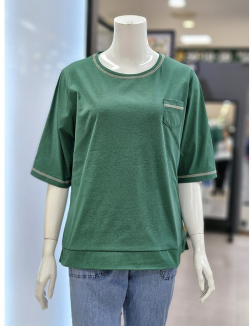 화이트호스 라운드 무지 티셔츠 A42z04