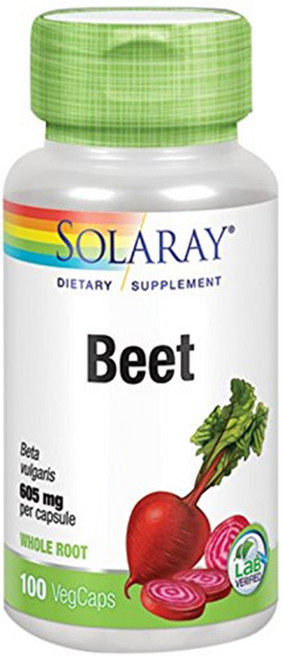 Solaray 甜菜根素食膠囊 605mg, 100顆, 1罐