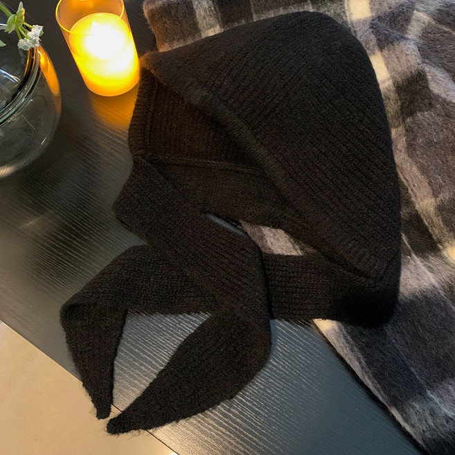 발라클라바 모자 남녀 겨울 보온 모자 목도리 일체형 머리 덮개 모자 커플 스타일 귀 보호 니트 모자