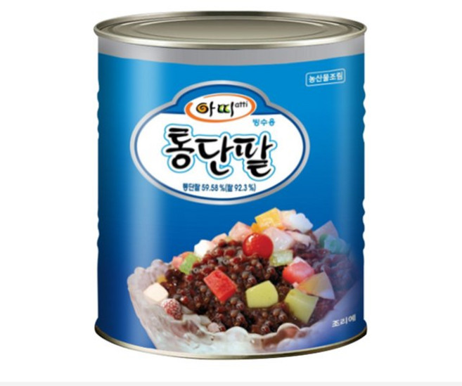 아띠통단팥3kg 팥빙수 팥 6개 1박스, 3kg