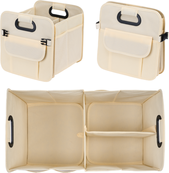 KINGEL 다용도 접이식 자동차 트렁크정리함 수납함, 베이지