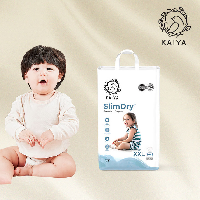 카이야 슬림드라이 플러스 프리미엄 기저귀 팬티형 남여공용, 점보형(2XL), 38매