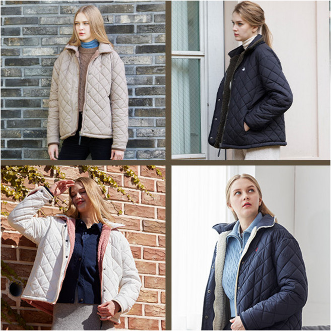 [비버리힐스폴로클럽] ★() 25FW 여성 퀼팅 리버시블 패딩