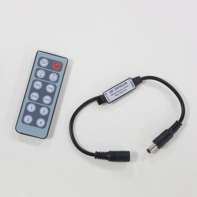 어댑터 연결용 디머 리모컨 led 밝기조절 전원 조광기 디밍 컨트롤러, 1개