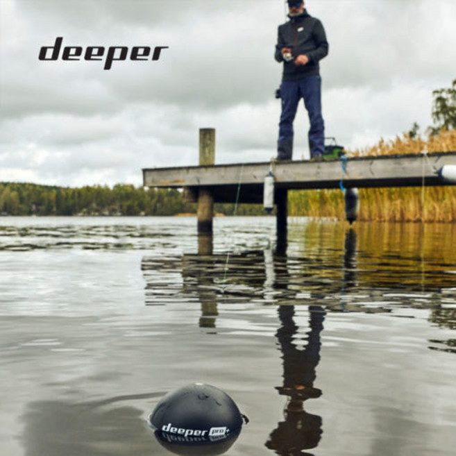 디퍼 deeper 프로플러스 pro+ 어군탐지기, 블랙, 1개