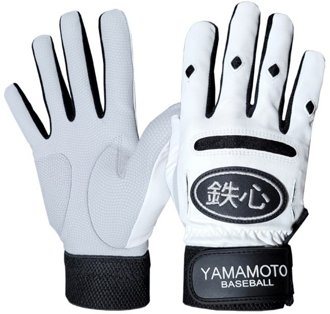 철심 고트스킨 염소가죽 야구 배팅장갑 양손용, 블랙, 1개