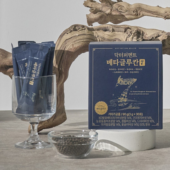 닥터퍼멘트 고함량 7종버섯 베타글루칸 발효환 (700mg 이상) 고순도 30포, 1세트, 60회분