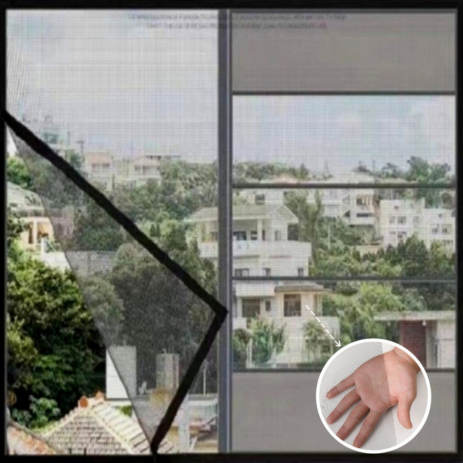 집공감 붙이는 창문 방충망 셀프 설치 모기장 초미세 먼지 모기 방충망 교체용, 블랙(1+1)