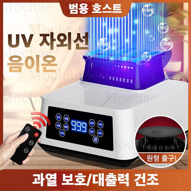 Mochae 소형 의류관리기 가정용 의류 관리기 건조기 UV 살균 빈대제거 건조기 헤드 빠른 건조 걸이 옷장 바퀴 과열이있는 PTC 가열 전원, 002