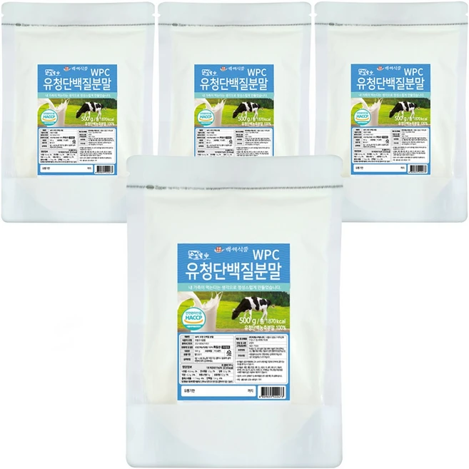 대용량 유청단백질 프로틴 파우더 보충제, 4개, 500g - 쿠팡