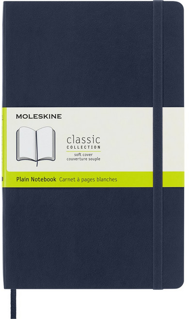 MOLESKINE 經典軟皮筆記本, 藍, 1個