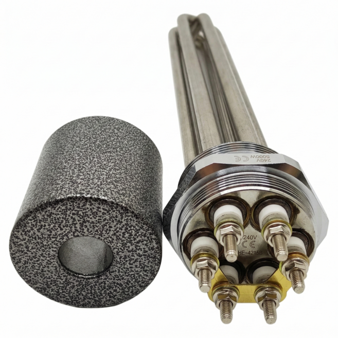 투입히터 국산 히터봉 물데우는기계 산업용 후렌지 25A 32A 40A 50A, 25A 2KW 300mm