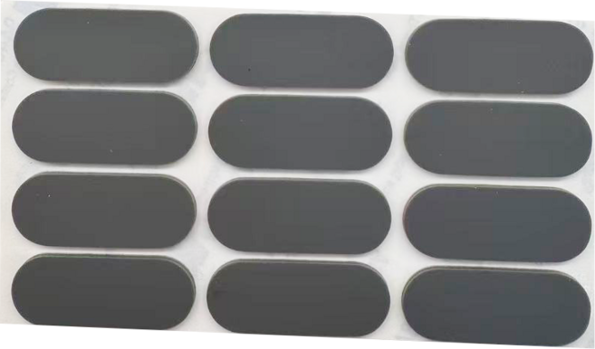 다크모카 접착식 실리콘 미끄럼방지 패드 30x12x1mm, 1세트