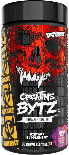 Mutant Creatine Bytz Berried Alive 可咀嚼錠, 1個, 80錠
