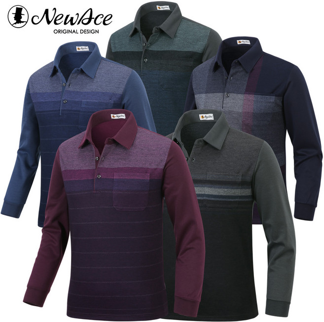 겨울 국산 고급 남자 기모 카라티 쟈가드 카라넥 골프티 골프웨어 긴팔 티셔츠