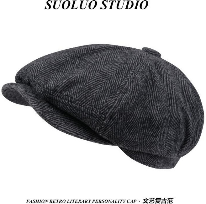 SUOLUO STUDIO 鴨舌帽｜文藝復古休閒報童帽