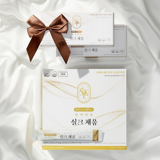 부모님 건강선물 마시는 단백질 면역력영양제 실크채움(28회 분) 액상타입, 3세트, 28회분