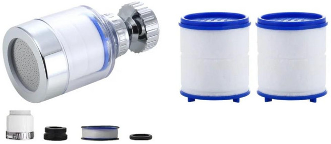 수도꼭지 정수기 360도 회전 필터 버블러 마운트 물 절약 가정용 주방 욕실에 대한 안티 스플래시, 12 bubblers Set A, 01 빠른