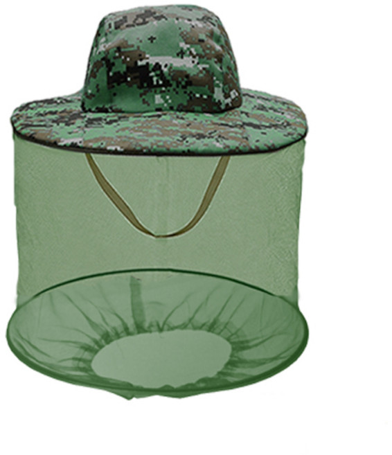 [천이 두꺼운 ]고급 밀리터리 방충망 모자 소형 1P 방충 모기장 양봉 벌초 농모 농사 치마 모자