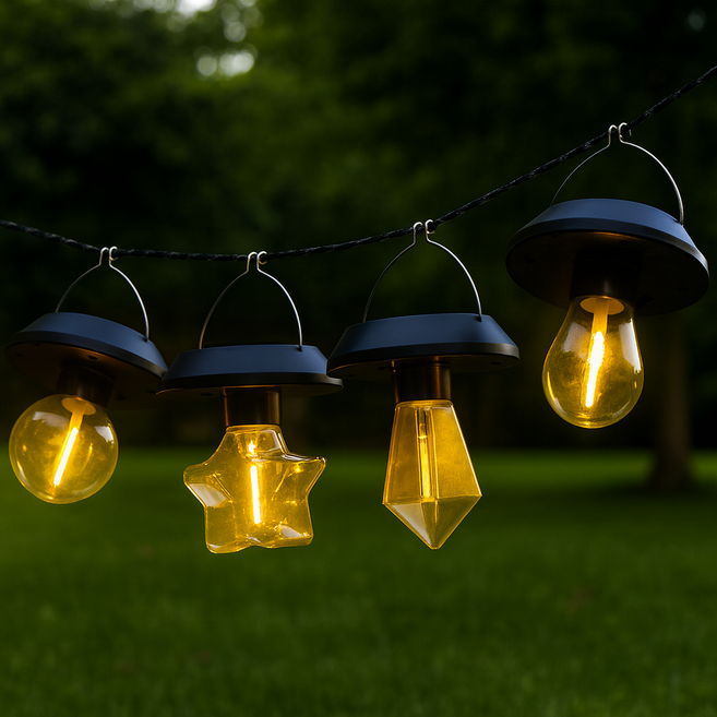 비상 LED 램프 태양광 에디슨 전구 야외 정원등 조명 4P