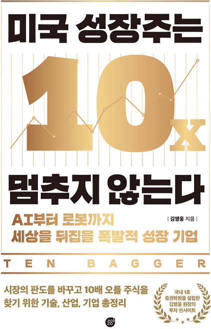 (예약 6/17 발송) 미국 성장주는 멈추지 않는다 김영웅 경이로움, 분철안함[재단없이 본 책으로 발송]